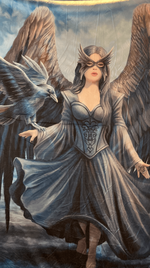 Anne Stokes "Raven " Throw 160cm