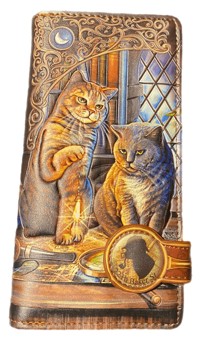 Puurlock Holmes embossed purse by Lisa Parker 