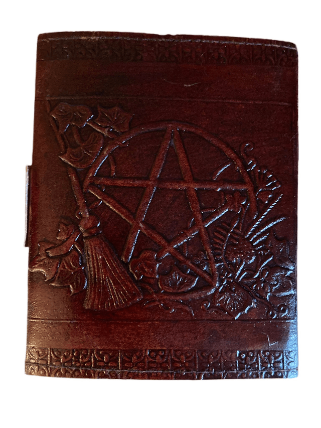 Leather Pentagram Journal with latch 