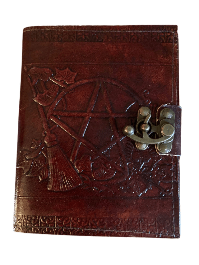 Leather Pentagram Journal with latch 