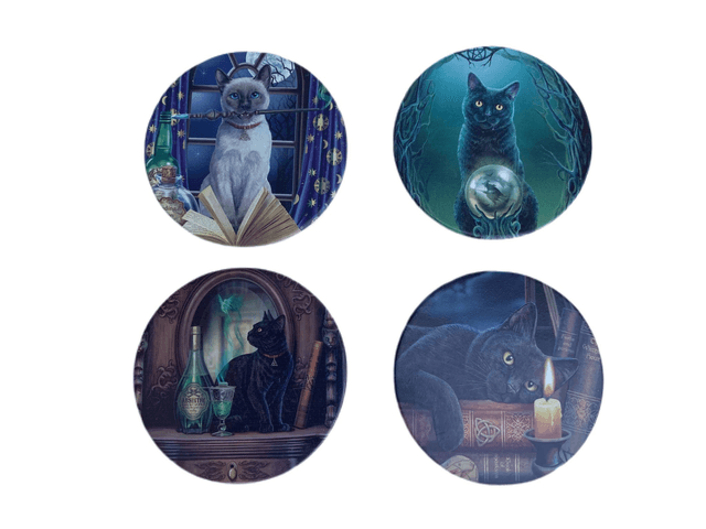 Lisa Parker Magical Cats set of 4 coasters