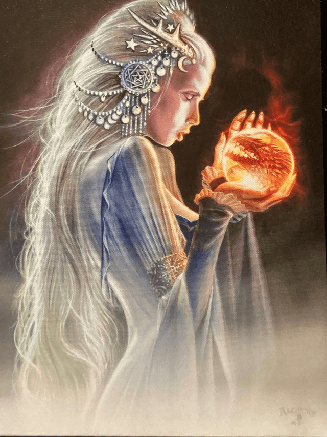 Anne Stokes &quot;Winter Bourne Witch&quot; Canvas