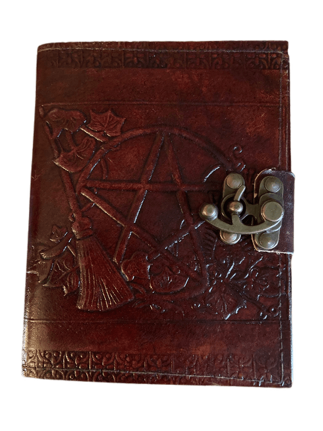 Leather Pentagram Journal with latch 